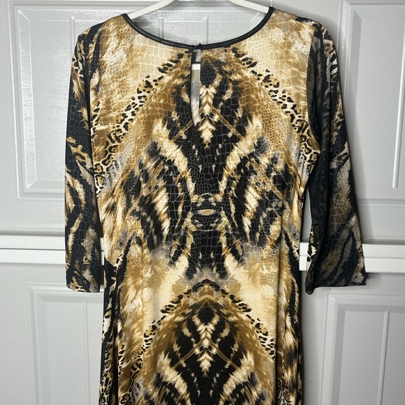 Women's Animal Print Flowy Mini Dress Sz M - Picture 7 of 10